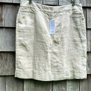 Eileen Fisher Beige Linen Skirt Size L